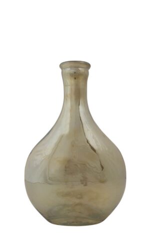 Vaas glas ovaal goud bruin 27 cm