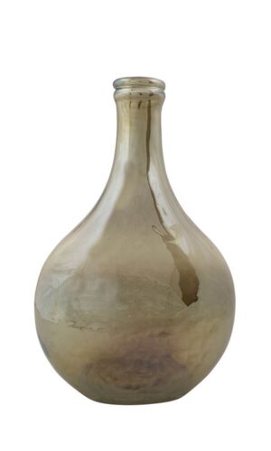 Vaas glas ovaal goud bruin 35 cm